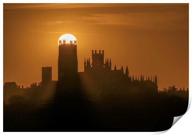 Sunset behind Ely Cathedral, 13th July 2022 Print by Andrew Sharpe