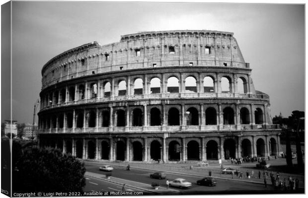 The Majestic Ruins of Romes Colosseum Canvas Print by Luigi Petro
