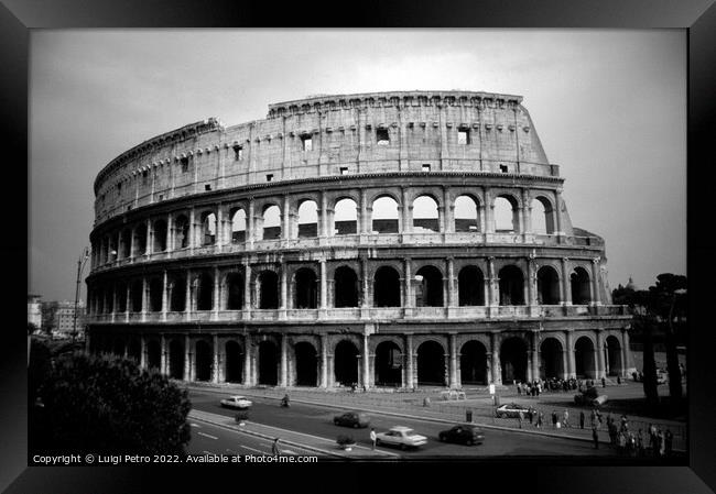 The Majestic Ruins of Romes Colosseum Framed Print by Luigi Petro