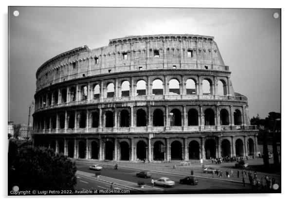 The Majestic Ruins of Romes Colosseum Acrylic by Luigi Petro