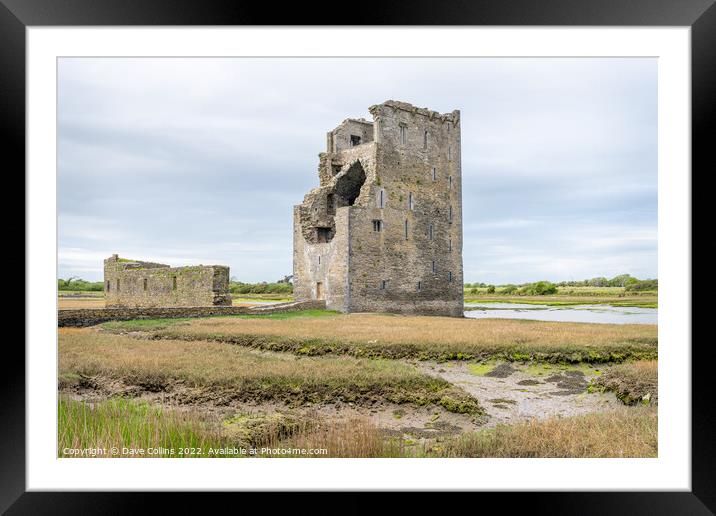 The remains of Carrigafoyle Castle,  Ballylongford Framed Mounted Print by Dave Collins