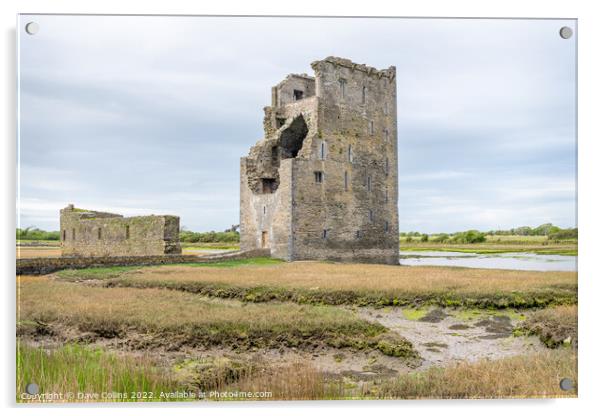 The remains of Carrigafoyle Castle,  Ballylongford Acrylic by Dave Collins