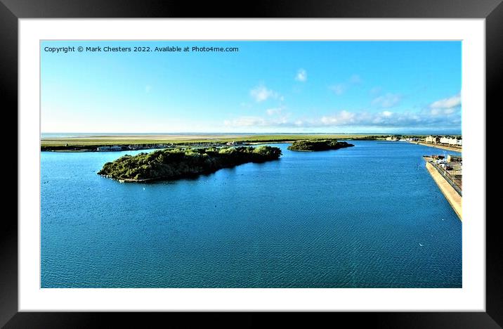Serene Bliss on Southport Marine Lake Framed Mounted Print by Mark Chesters