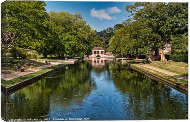 Russell Gardens Pagoda Bridge Canvas Print by Mike Hardy