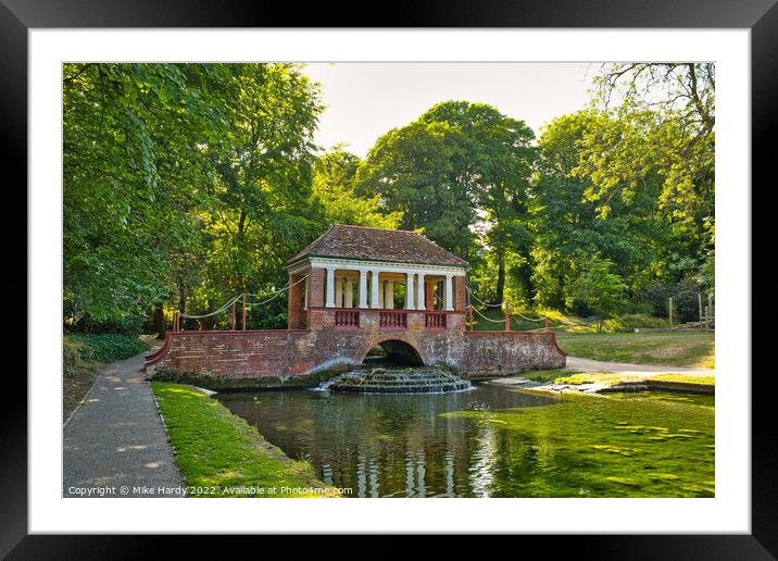 Ornate Pagoda Bridge at Russell Gardens Framed Mounted Print by Mike Hardy
