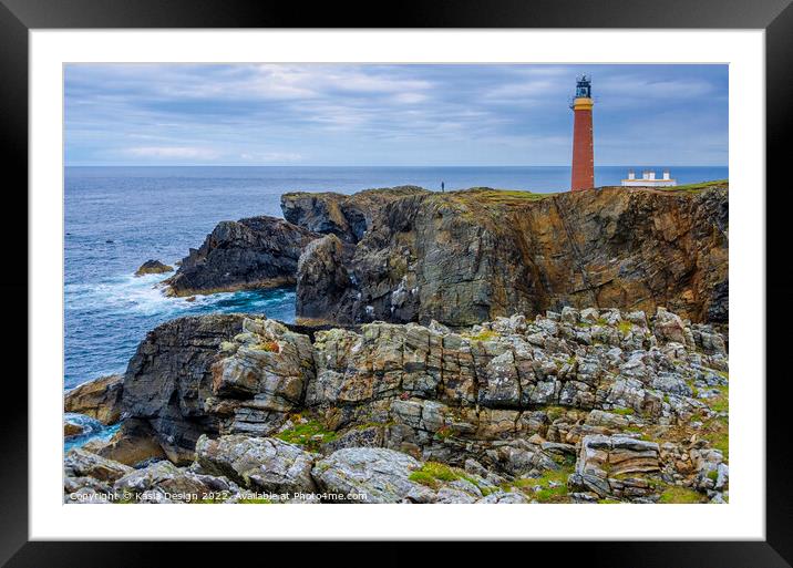 Butt of Lewis Lighthouse Framed Mounted Print by Kasia Design