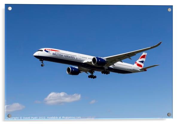 British Airways Airbus A350 Acrylic by David Pyatt