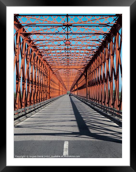 Chamusca Bridge in Portugal Framed Mounted Print by Angelo DeVal