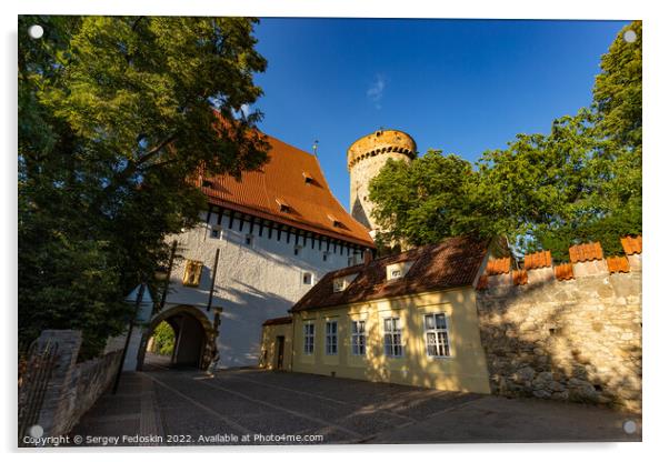 Historic Kotnov Tower in Tabor, Czech Republic Acrylic by Sergey Fedoskin
