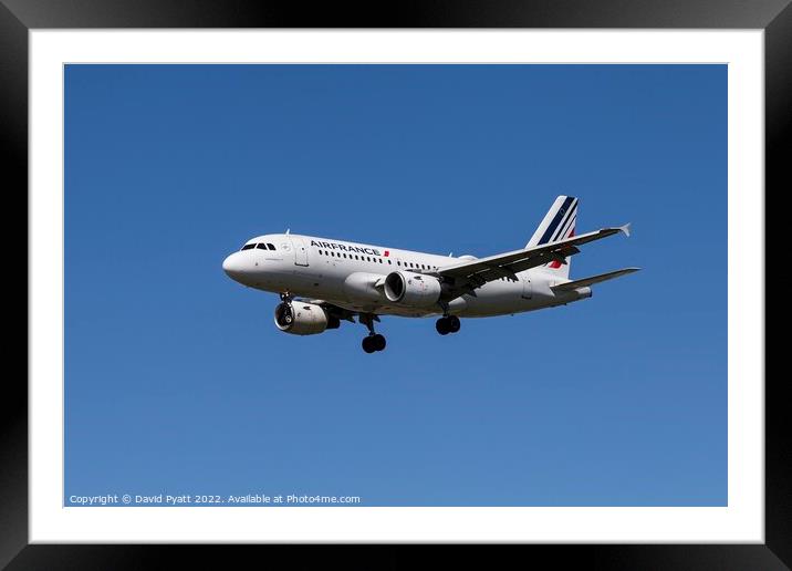 Air France Airbus A319 Framed Mounted Print by David Pyatt