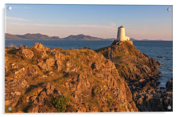 Twr mawr lighthouse Acrylic by Kevin Elias