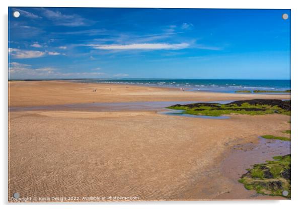 St Andrews West Sands Beach Acrylic by Kasia Design