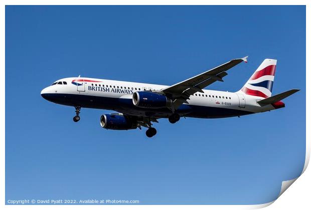  British Airways Airbus A320-232  Print by David Pyatt