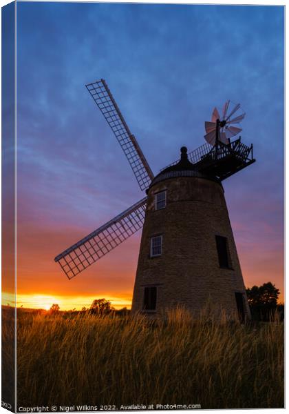 Great Haseley Windmill Canvas Print by Nigel Wilkins