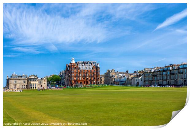 Old Course, St Andrews, Scotland Print by Kasia Design