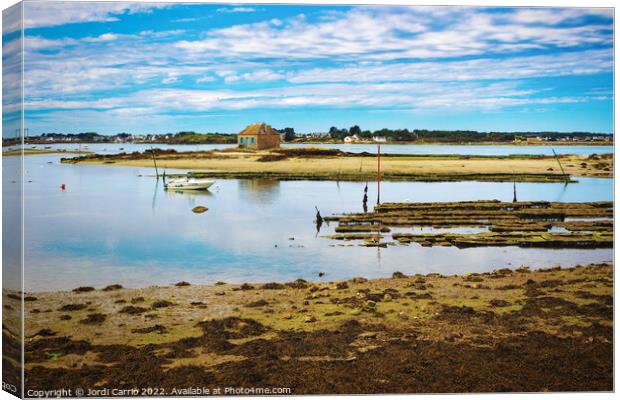 Oyster farming areas in Brittany - C1506-2098-OIL  Canvas Print by Jordi Carrio