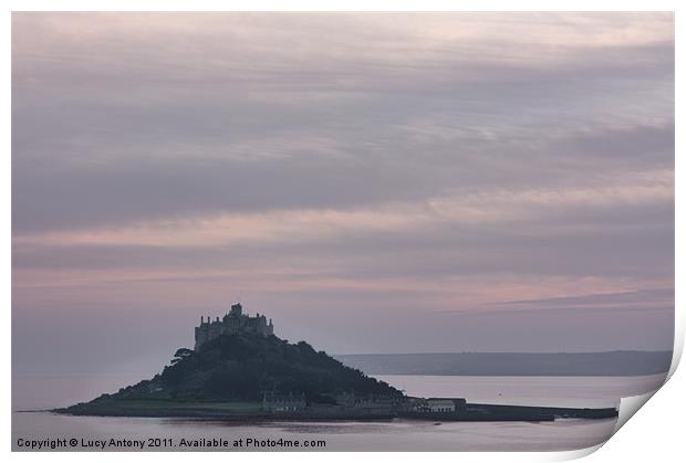 St Michaels Mount Print by Lucy Antony
