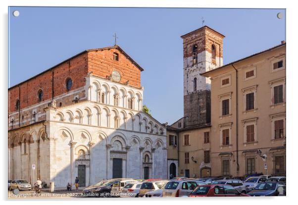 Chiesa di Santa Maria Bianca - Lucca Acrylic by Laszlo Konya