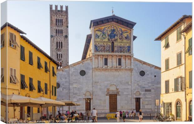 Basilica di San Frediano - Lucca Canvas Print by Laszlo Konya