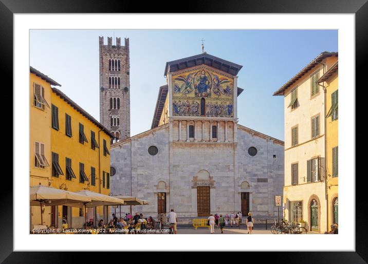 Basilica di San Frediano - Lucca Framed Mounted Print by Laszlo Konya