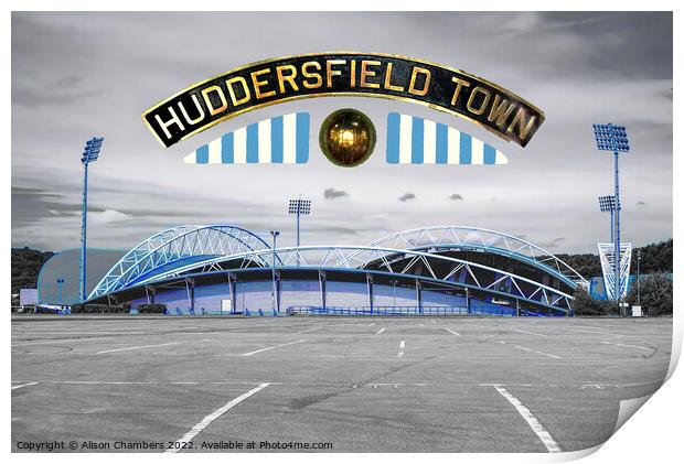 Huddersfield Town FC Print by Alison Chambers
