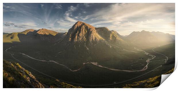 Glencoe Sunset Panorama Print by Anthony McGeever