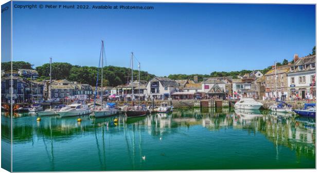 Padstow Inner Harbour  Canvas Print by Peter F Hunt