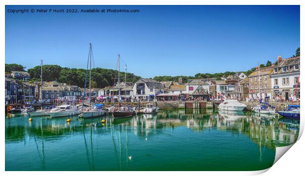 Padstow Inner Harbour  Print by Peter F Hunt