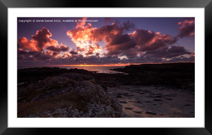 The Rockier side of Trearddur Bay, Anglesey (panoramic) Framed Mounted Print by Derek Daniel