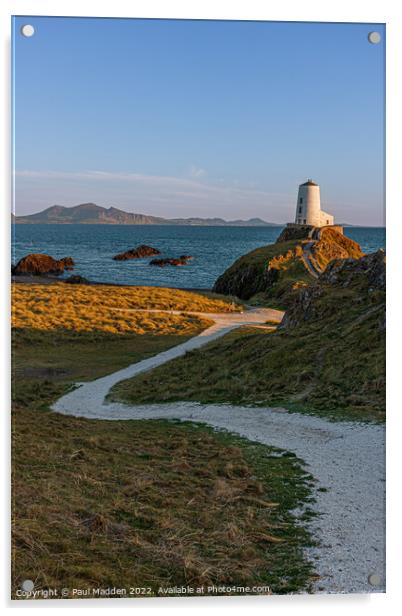 Goleudy Twr Mawr lighthouse - Llanddwyn Acrylic by Paul Madden