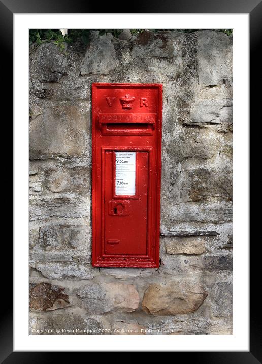 The Charming Victorian Post Box Framed Mounted Print by Kevin Maughan