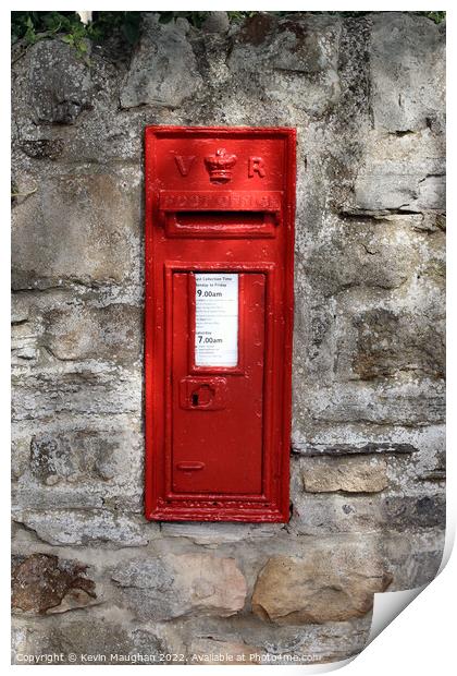 The Charming Victorian Post Box Print by Kevin Maughan