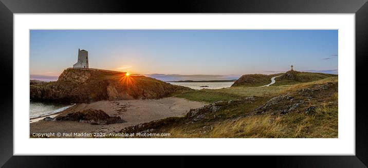 Goleudy Twr Mawr sunset Framed Mounted Print by Paul Madden
