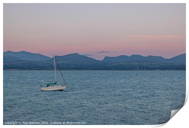 Llanddwyn bay at dusk Print by Paul Madden