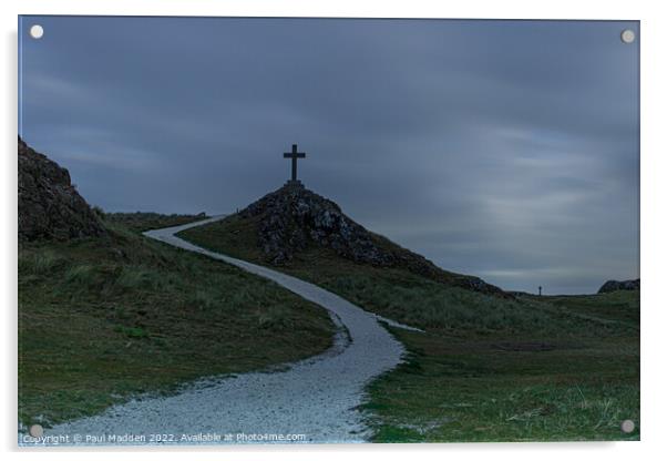 St Dwynwens Cross Acrylic by Paul Madden