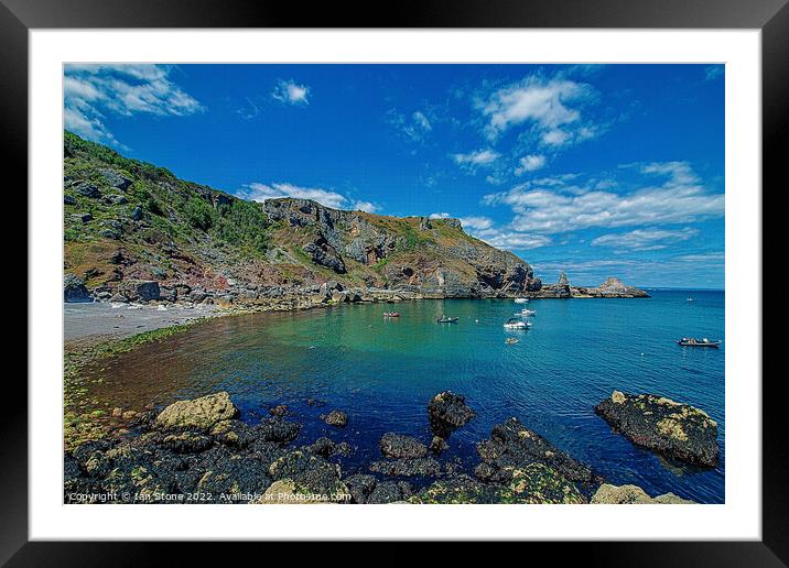 Ansteys Cove Torquay  Framed Mounted Print by Ian Stone