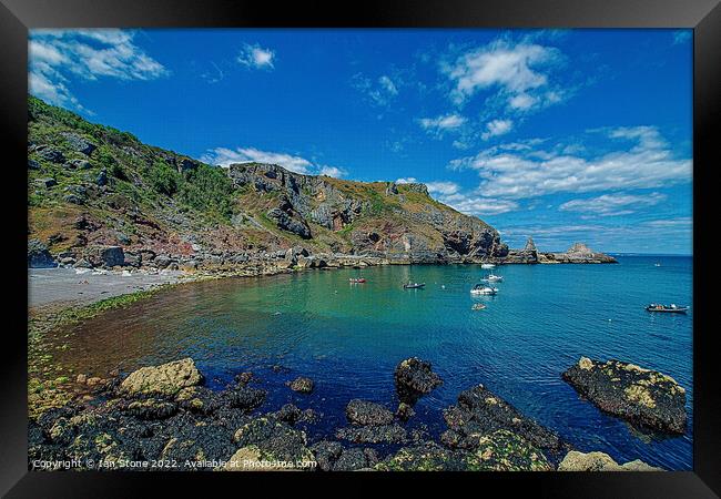 Ansteys Cove Torquay  Framed Print by Ian Stone