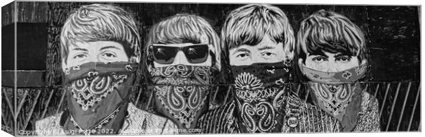 The Beatles as Masked Outlaws Canvas Print by Luigi Petro