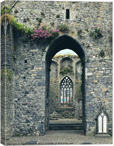 Building arch abbey in cashel Tipperary Canvas Print by aileen stoddart