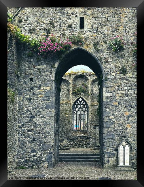 Building arch abbey in cashel Tipperary Framed Print by aileen stoddart