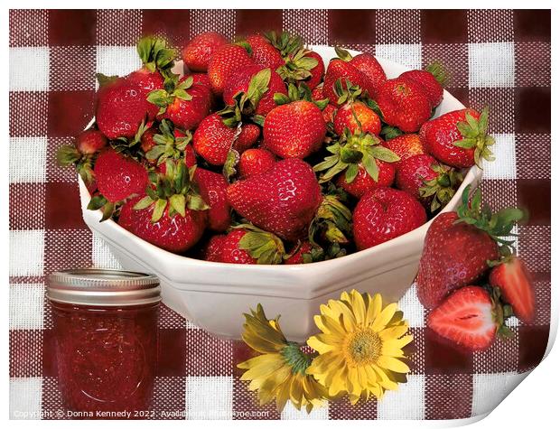 Simply Strawberries Print by Donna Kennedy