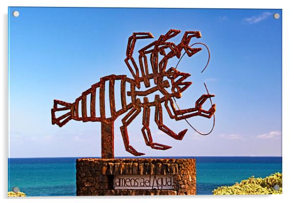 Lobster Sign  Acrylic by Joyce Storey