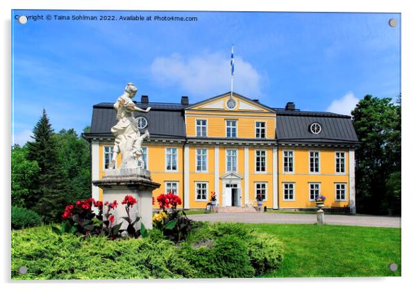 Mustio Manor in Raseborg, Finland Acrylic by Taina Sohlman