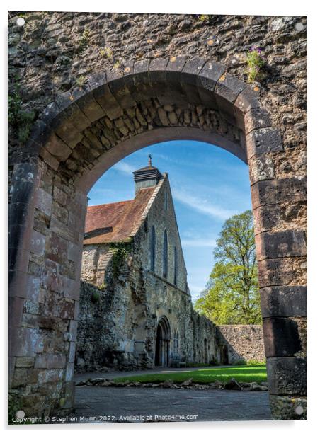 Beaulieu Abbey Parish Church through archway Acrylic by Stephen Munn