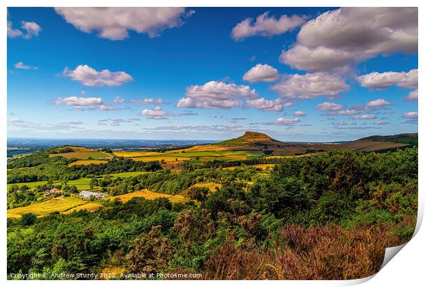 Roseberry Topping Print by Andrew  Sturdy