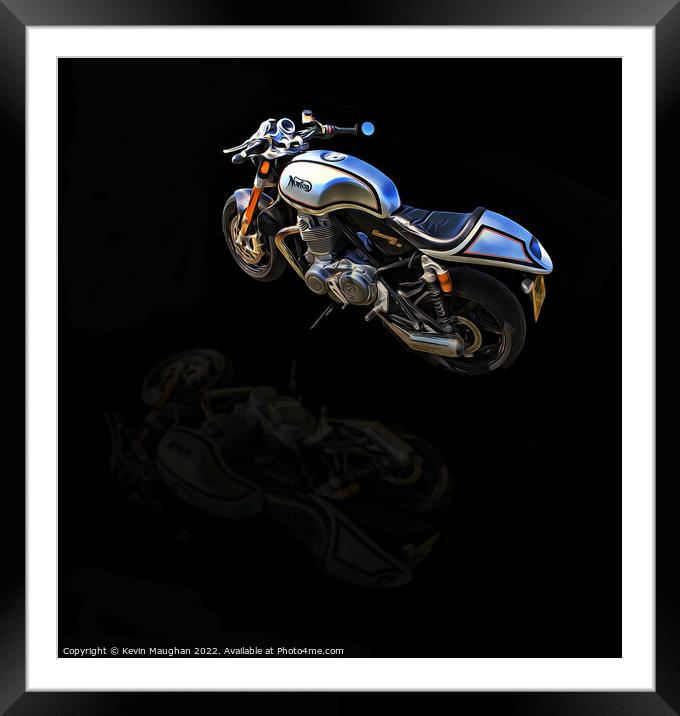 Norton Commando 98 SE (Digital Art) Framed Mounted Print by Kevin Maughan
