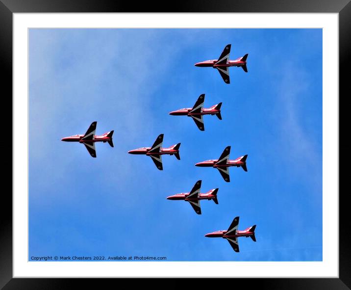 A Spectacular Display Red Arrows at Southport Air  Framed Mounted Print by Mark Chesters