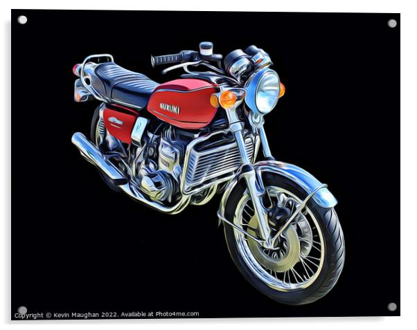 The Fiercest Suzuki 750cc Acrylic by Kevin Maughan