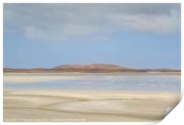 The Majestic Sands of North Uist Print by Barbara Jones