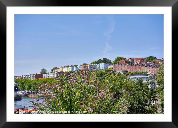 Colourful Bristol Houses Framed Mounted Print by Gordon Maclaren